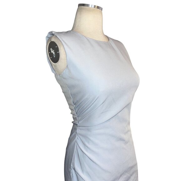 Milly Sherry Sleeveless Ruched Mini Dress in Cloud Blue 2 Womens - Picture 5 of 12